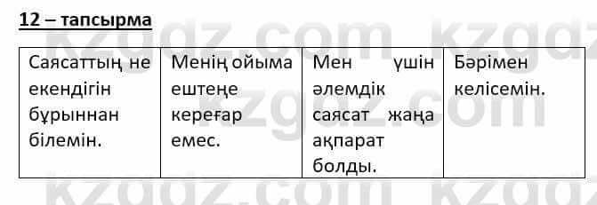 Казахский язык Даулетбекова Ж. 10 класс 2019 Упражнение 12