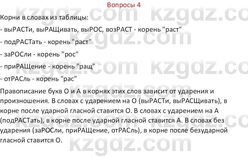 Русский язык (Часть 2) Клокова Е.В. 5 класс 2018 Вопрос 4