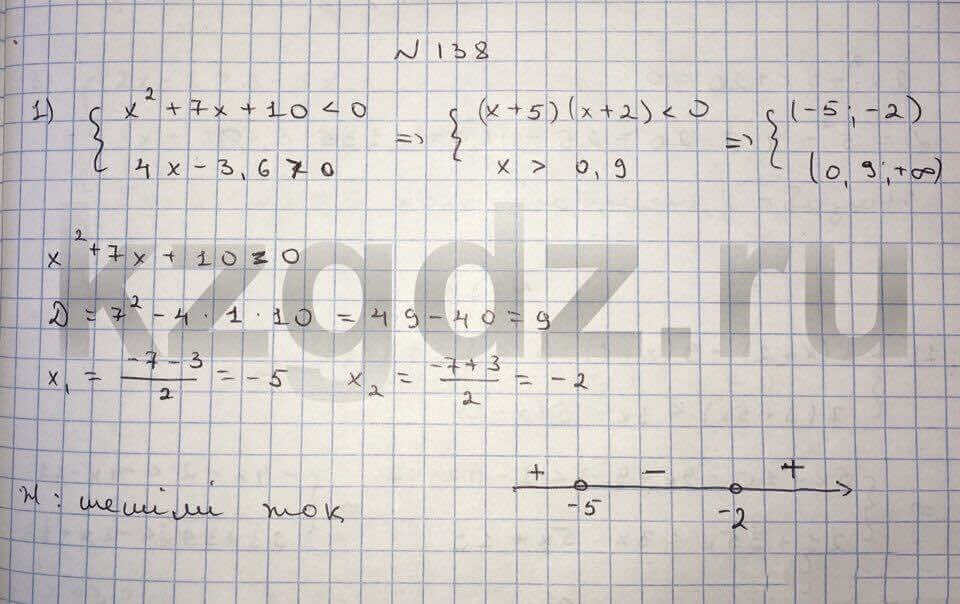 Алгебра Шыныбеков 9 класс Упражнение 138