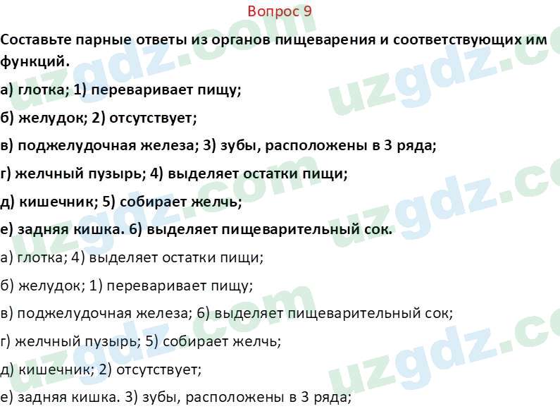 Биология Мавлянов О. 7 класс 2017 Вопрос 91