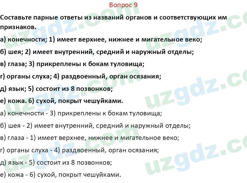 Биология Мавлянов О. 7 класс 2017 Вопрос 91