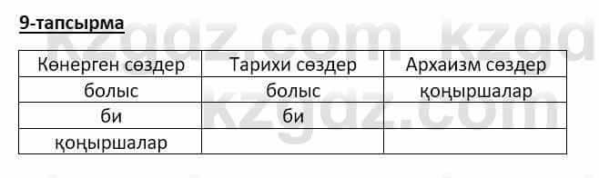 Казахский язык Аринова 6 класс 2018 Упражнение 9