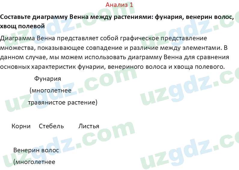 Биология Сапаров К. 7 класс 2022 Анализ 11