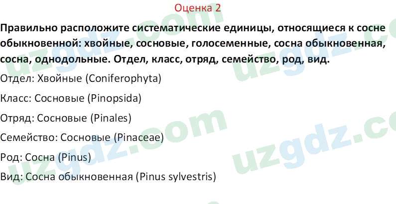 Биология Сапаров К. 7 класс 2022 Оценка 21