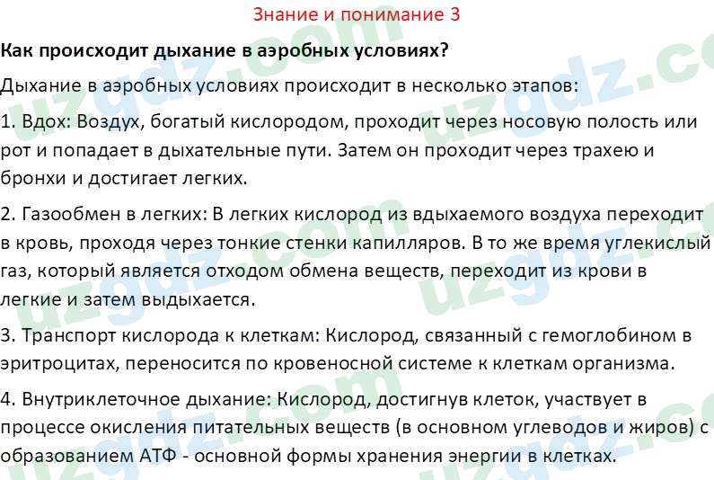 Биология Сапаров К. 7 класс 2022 Знание и понимание 31