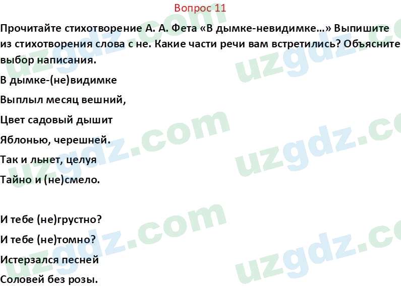 Русский язык Юнусовна Т. О. 7 класс 2022 Вопрос 111