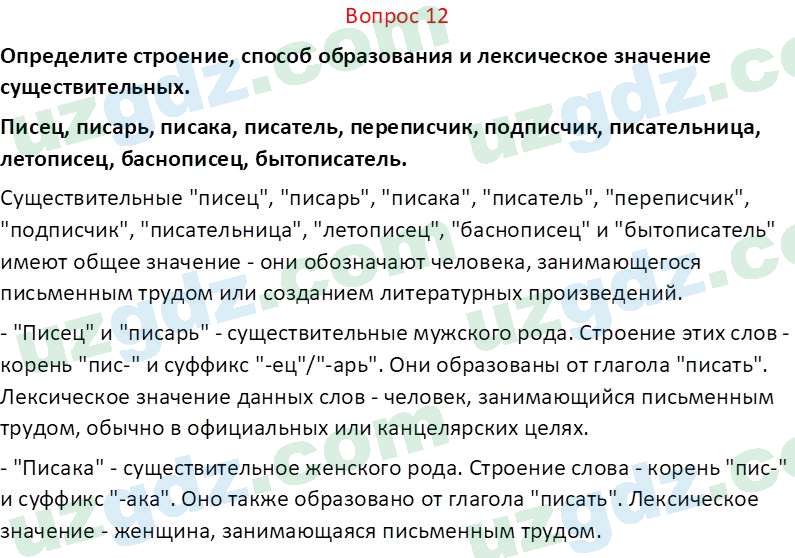 Русский язык Юнусовна Т. О. 7 класс 2022 Вопрос 121