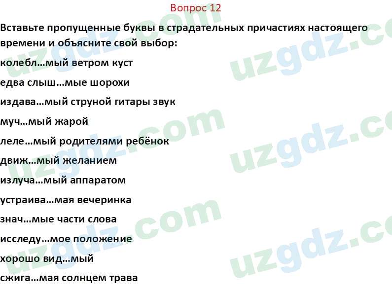 Русский язык Юнусовна Т. О. 7 класс 2022 Вопрос 121