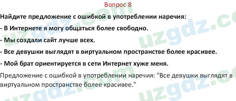 Русский язык Юнусовна Т. О. 7 класс 2022 Вопрос 81