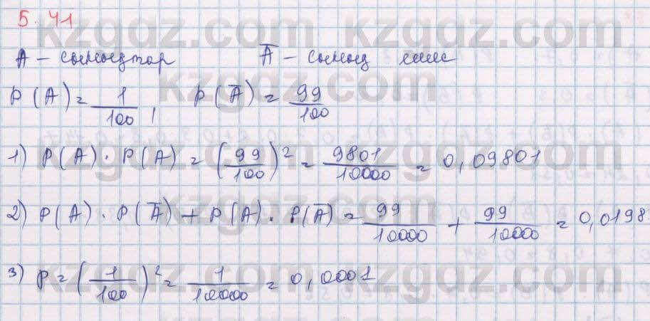 Алгебра Шыныбеков 9 класс 2019 Упражнение 5.41