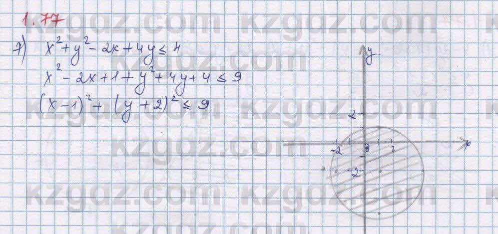 Алгебра Шыныбеков 9 класс 2019 Упражнение 1.77