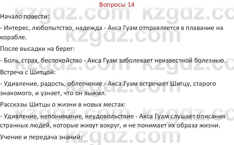 Русский язык и литература (Часть 2 (версия 2)) Жанпейс У.А. 6 класс 2018 Вопрос 14