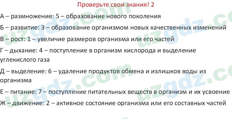 Биология Maвлянов О. 8 класс 2019 Вопрос 21