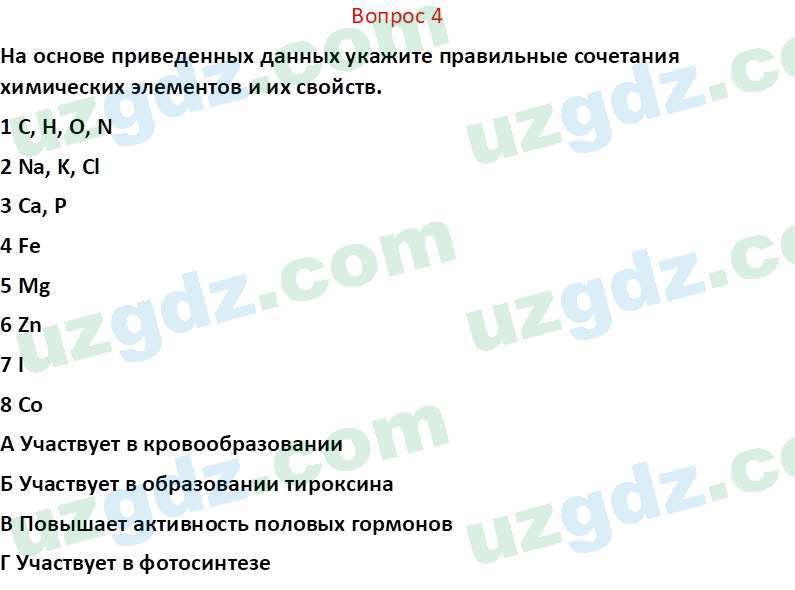 Биология Зикиряев А. 9 класс 2019 Вопрос 41