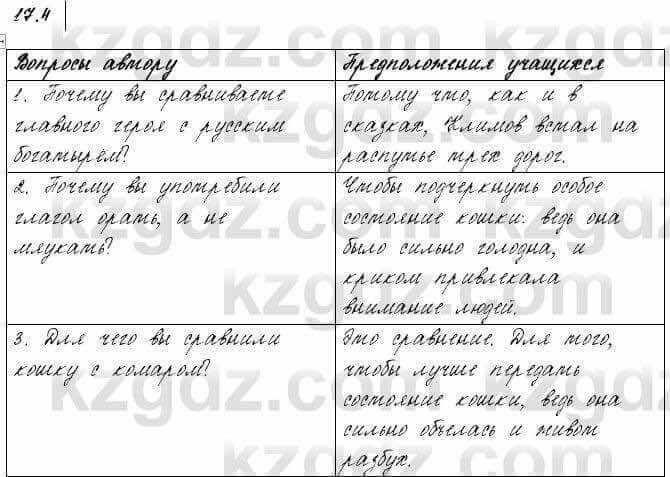 Русский язык и литература Жанпейс 6 класс 2018 Урок 17.4