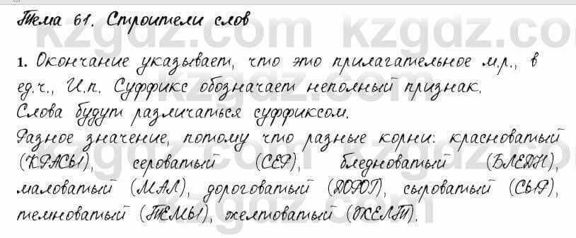 Русский язык и литература Жанпейс 6 класс 2018 Урок 61.1