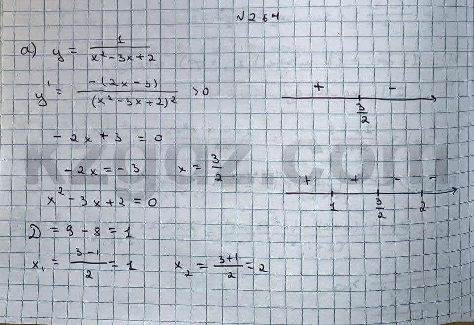 Алгебра Абылкасымова 10 класс Естественно-математическое направление Упражнение 264