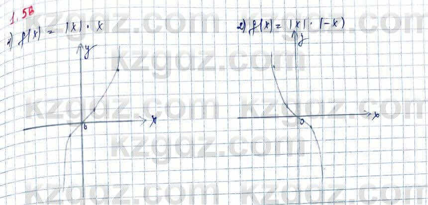 Алгебра и начало анализа ЕМН Шыныбеков 10 класс 2019 Упражнение 1.56