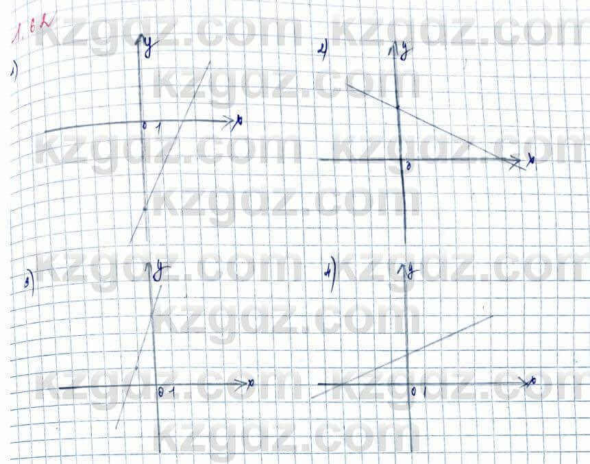 Алгебра и начало анализа ЕМН Шыныбеков 10 класс 2019 Упражнение 1.62