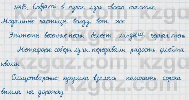 Русский язык Сабитова 7 класс 2018 Упражнение 269В