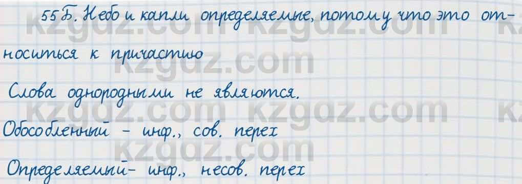 Русский язык Сабитова 7 класс 2018 Упражнение 55Б