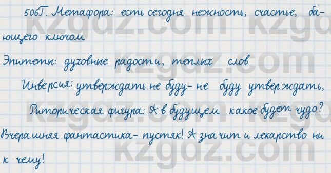 Русский язык Сабитова 7 класс 2018 Упражнение 506Г