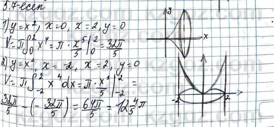 Алгебра ЕМН Абылкасымова 11 класс 2020 Упражнение 5.7