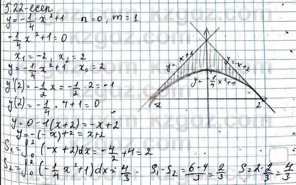 Алгебра ЕМН Абылкасымова 11 класс 2020 Упражнение 5.22