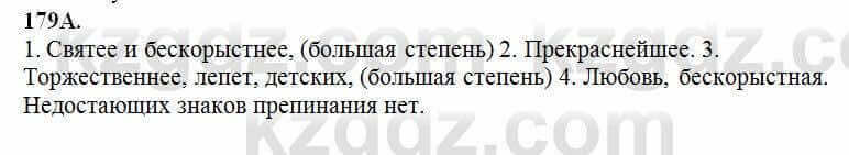 Русский язык Сабитова 6 класс 2018 Упражнение 179А