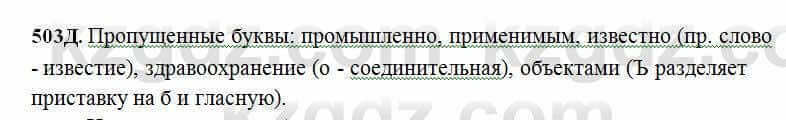 Русский язык Сабитова 6 класс 2018 Упражнение 503Д