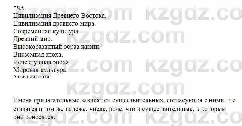 Русский язык Сабитова 6 класс 2018 Упражнение 78А