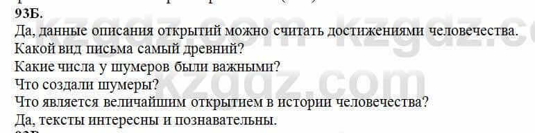 Русский язык Сабитова 6 класс 2018 Упражнение 93Б