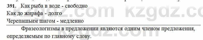 Русский язык Сабитова 6 класс 2018 Упражнение 391