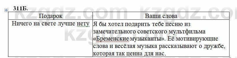 Русский язык Сабитова 6 класс 2018 Упражнение 311Б