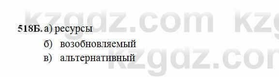 Русский язык Сабитова 6 класс 2018 Упражнение 518Б