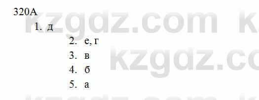 Русский язык Сабитова 6 класс 2018 Упражнение 320А