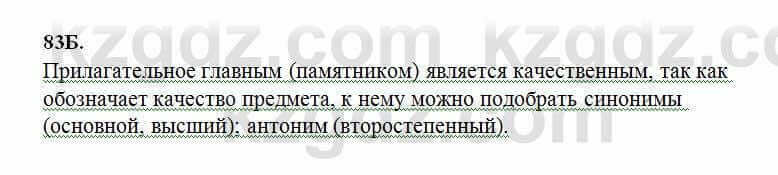 Русский язык Сабитова 6 класс 2018 Упражнение 83Б