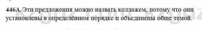 Русский язык Сабитова 6 класс 2018 Упражнение 446А