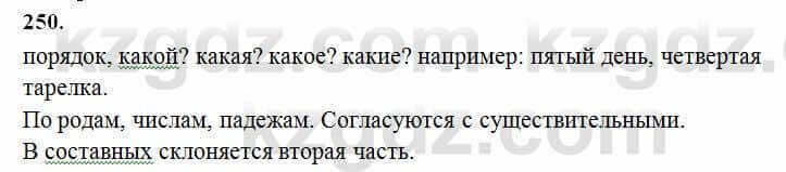 Русский язык Сабитова 6 класс 2018 Упражнение 250