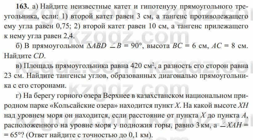 Геометрия Солтан 8 класс 2020 Упражнение 163