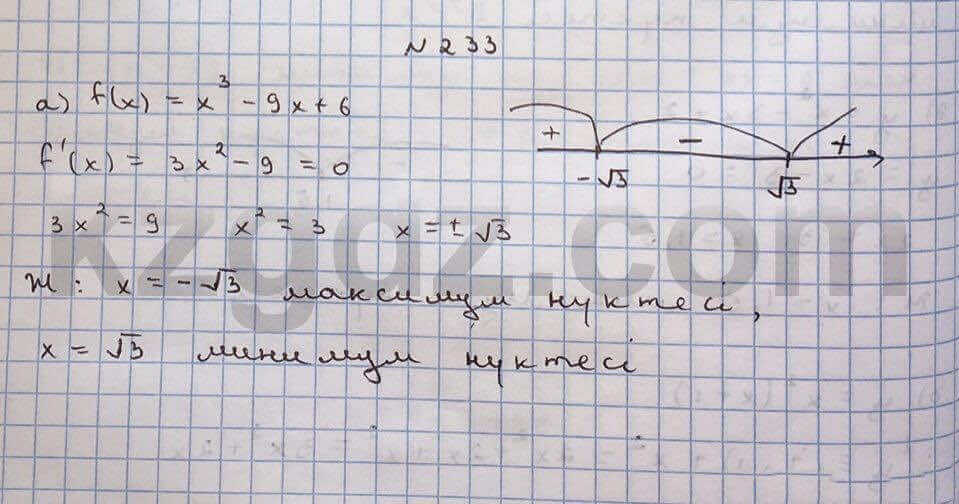 Алгебра Абылкасымова 10 класс Общетвенно-гуманитарное направление Упражнение 233