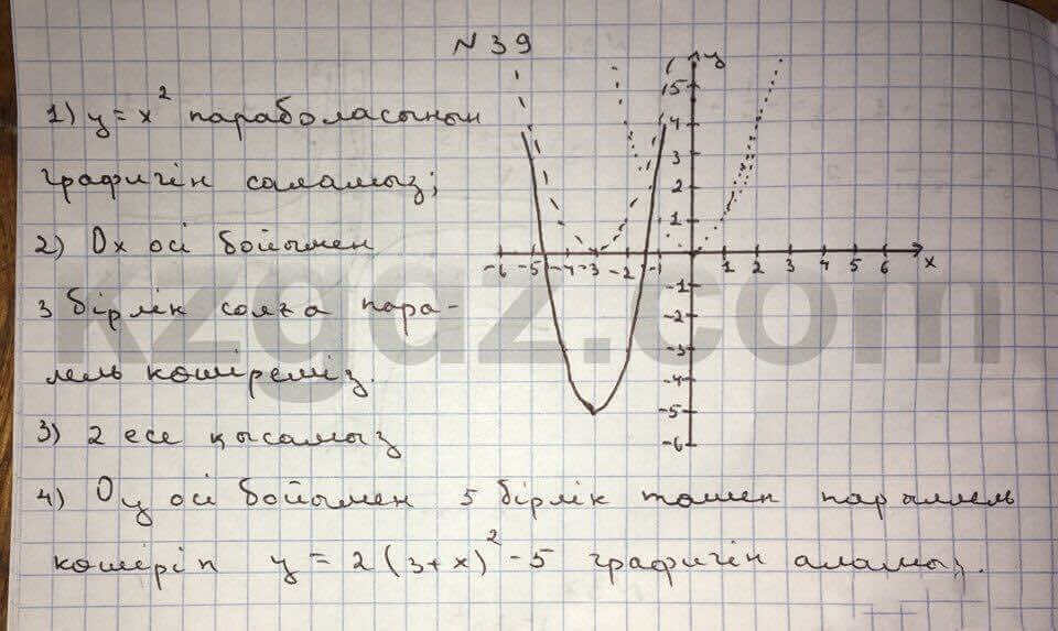 Алгебра Абылкасымова 10 класс Общетвенно-гуманитарное направление Упражнение 39