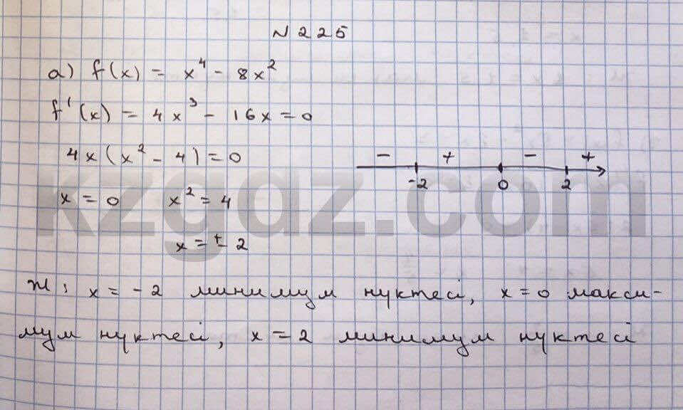 Алгебра Абылкасымова 10 класс Общетвенно-гуманитарное направление Упражнение 225