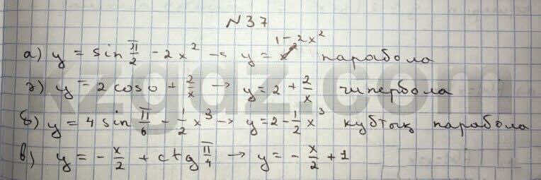 Алгебра Абылкасымова 10 класс Общетвенно-гуманитарное направление Упражнение 37
