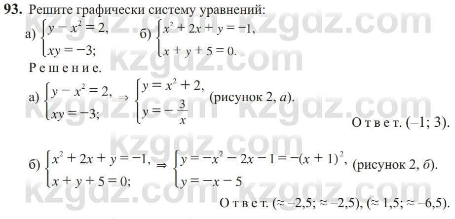 Алгебра Солтан 9 класс 2020 Упражнение 93