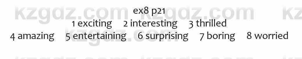 Английский язык Вирджиниия Эванс 7 класс 2017 Упражнение Ex8 p21