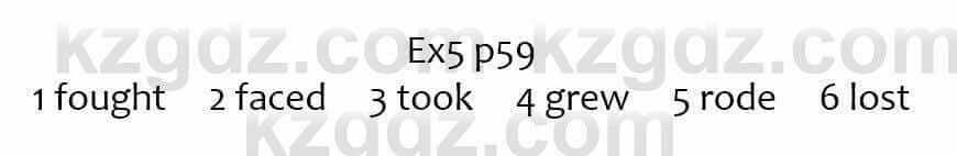 Английский язык Вирджиниия Эванс 7 класс 2017 Упражнение Ex5 p59