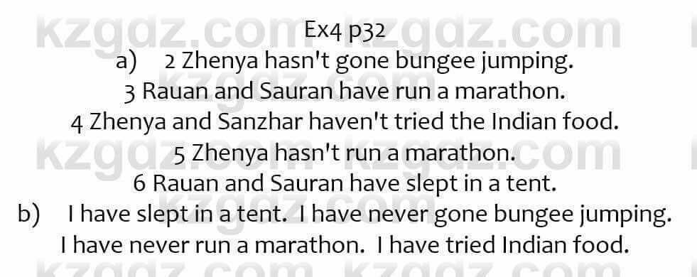 Английский язык Вирджиниия Эванс 7 класс 2017 Упражнение Ex4 p32