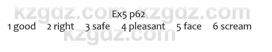 Английский язык Вирджиниия Эванс 7 класс 2017 Упражнение Ex5 p62