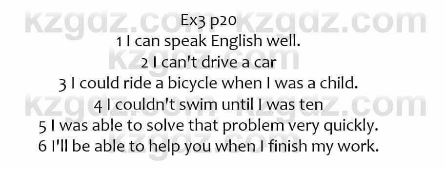 Английский язык Вирджиниия Эванс 7 класс 2017 Упражнение Ex3 p20